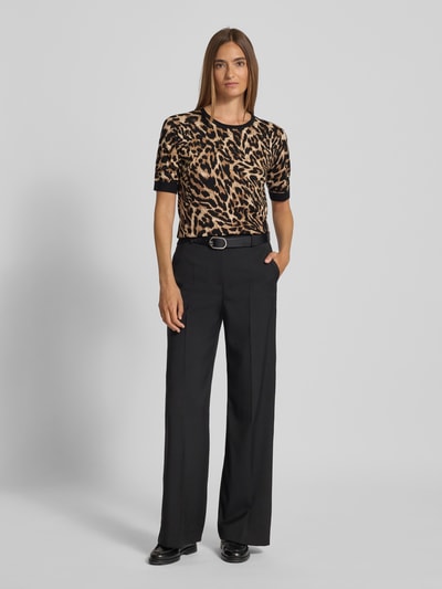 Betty Barclay Sweter z dzianiny z prążkowanymi wykończeniami Czarny 1