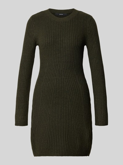 VERO MODA Regular fit tricotjurk met ronde hals model 'JOSANNA' Donkergroen - 1