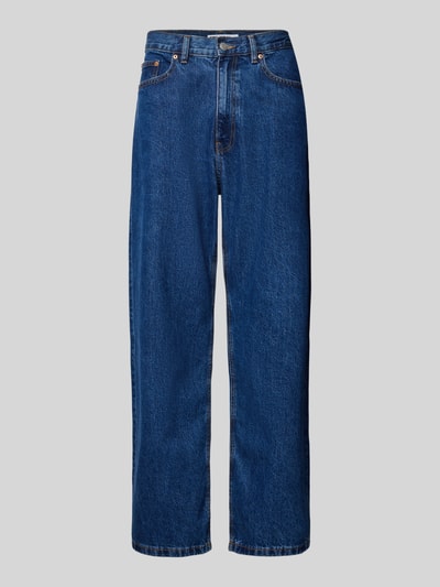 REVIEW Jeansy o kroju baggy fit z detalami z logo Ciemnoniebieski 2