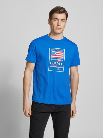 Gant T-Shirt mit Label-Details Royal 4