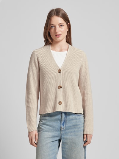 Marc O'Polo Strickjacke mit Strukturmuster Beige 4