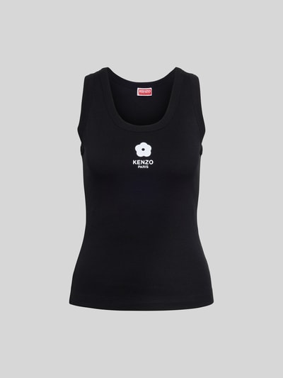 Kenzo Tanktop in Feinripp-Optik Black 2