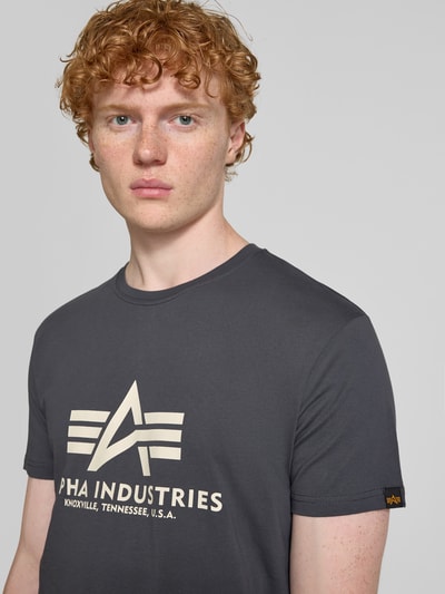 Alpha Industries T-Shirt mit Label-Print Anthrazit 3