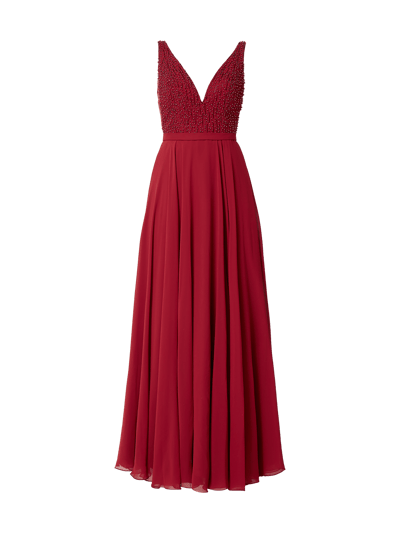 Mascara Abendkleid aus Chiffon mit Ziersteinbesatz  Bordeaux 2