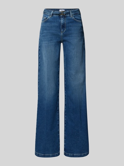 Produktfoto, Flared Jeans mit 5-Pocket-Design von Liu Jo White, bawełna z domieszką stretchu, flared cut, pasek, średni niebieski odcień