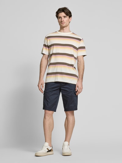 Tom Tailor Regular Fit Cargoshorts aus Baumwoll-Mix Dunkelblau 1