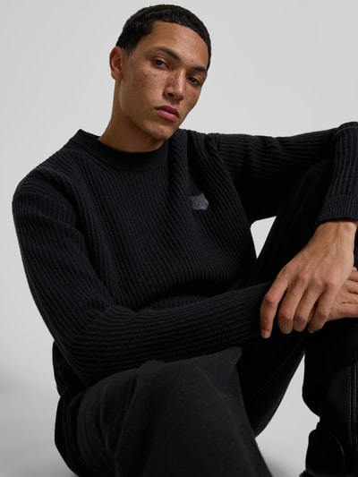 MAISON KITSUNÉ Pullover mit Label-Stitching Black 3