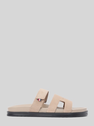 Tommy Hilfiger Sandale aus echtem Veloursleder Beige 1