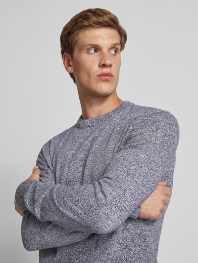 Tom Tailor Denim Gebreide pullover met ronde hals Donkerblauw - 3