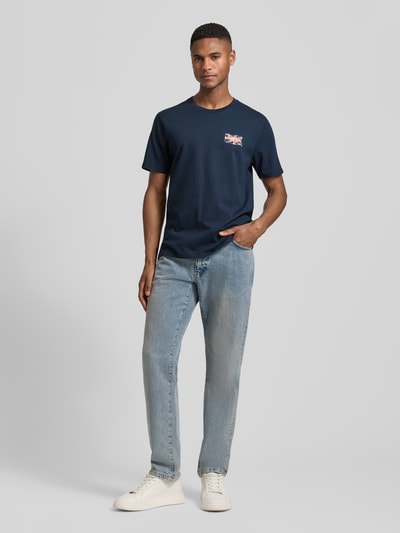 Pepe Jeans Regular Fit T-Shirt aus reiner Baumwolle Modell 'SMALL FLAG' Marine 1