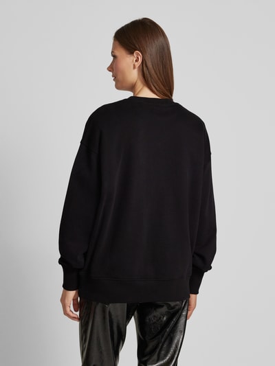 BOSS Orange Oversized sweatshirt met labelprint, model 'Eteia' Zwart - 5