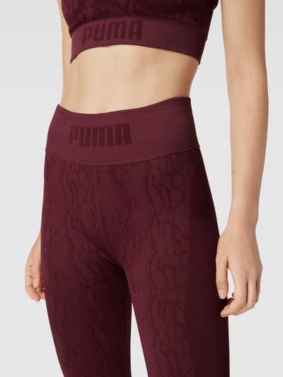 PUMA PERFORMANCE Leggings mit Logo-Stitching Bordeaux 3