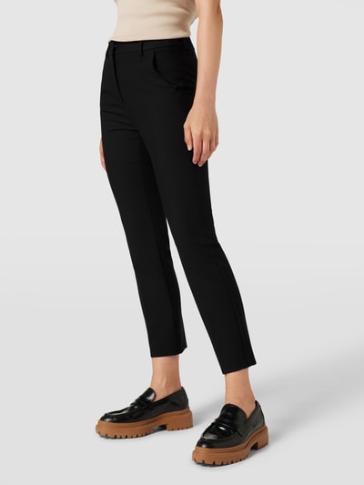 Weekend Max Mara Slim Fit Bundfaltenhose mit Stretch-Anteil Modell 'PATATA' Black 4