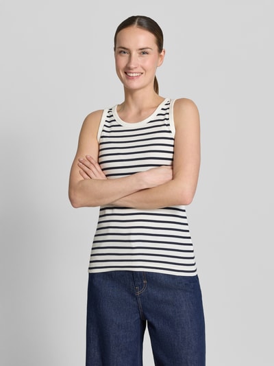 s.Oliver RED LABEL regular fit tank top van katoenmix Marineblauw - 4