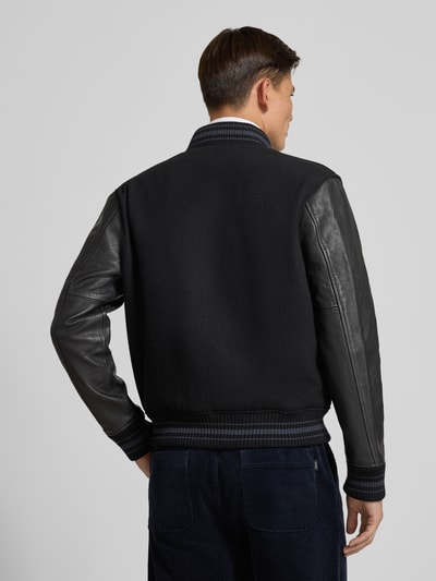 Polo Ralph Lauren Regular fit jack van kalfsleermix, model 'BROKEN' Zwart - 5