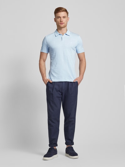 Marc O'Polo Shaped Fit Poloshirt mit Label-Stitching Hellblau 1