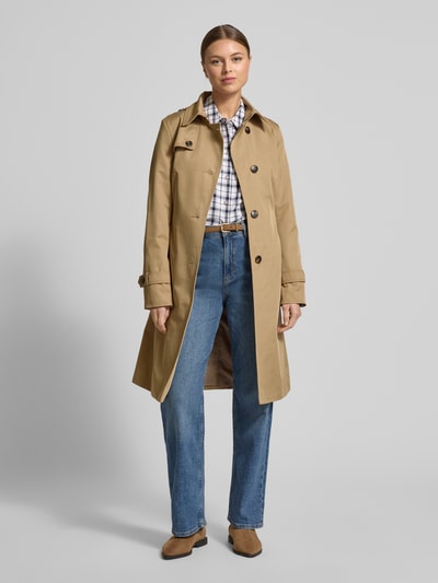 Jake*s Casual Trencz z materiałowym paskiem Piaskowy 1