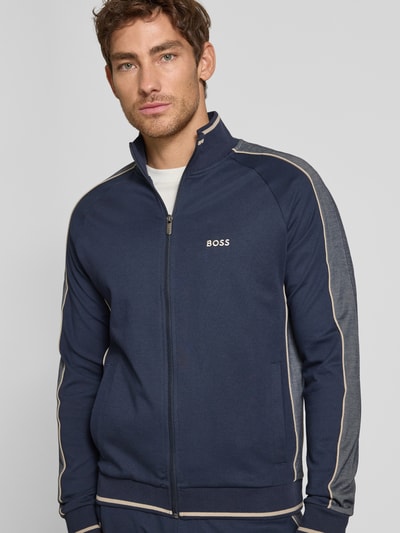 BOSS Sweatjacke mit Stehkragen Marine 3