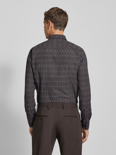 JOOP! Slim Fit Business-Hemd mit Haifischkragen Modell 'Pit' Dunkelbraun 5