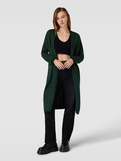 Pieces Longcardigan in unifarbenem Design Modell 'JULIANA' Dunkelgrün 4