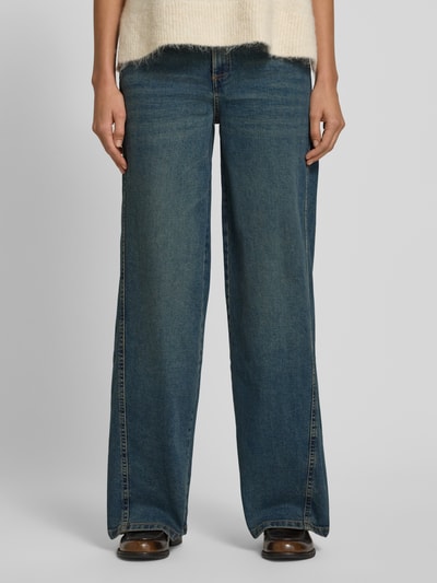 OPUS Jeansy z szeroką nogawką i wpuszczanymi kieszeniami model ‘Miva soul’ Jeansowy niebieski 4