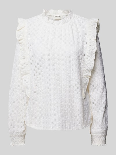 Jake*s Casual Blouseshirt met volants Offwhite - 2