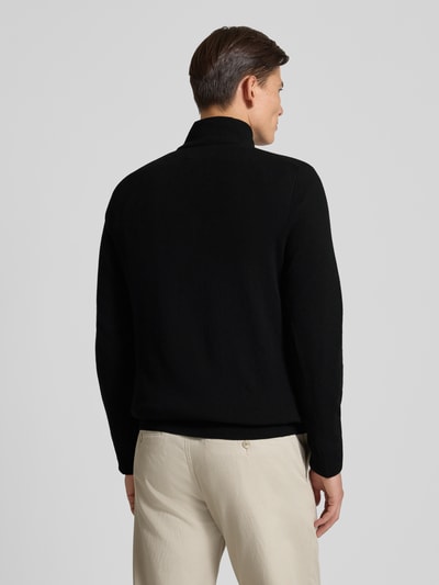 Polo Ralph Lauren Strickpullover aus Wolle mit Stehkragen und Reißverschluss Black 5