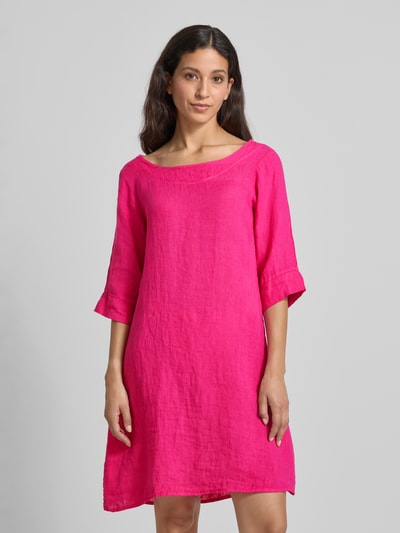 ZABAIONE Linnen jurk met ronde hals, model 'Le44tizia Felroze - 4