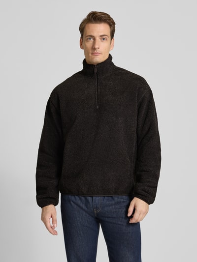 JAKE*S STUDIO MEN Sweatshirt met schipperskraag Donkerbruin - 4