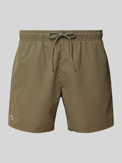 Lacoste Badehose mit Logo-Patch Modell 'Basic' Anthrazit 1