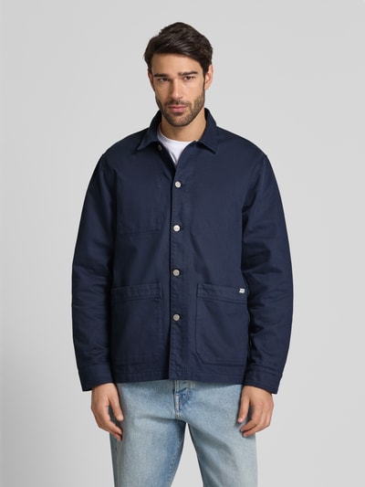 Forét Regular Fit Hemdjacke mit aufgesetzten Taschen Modell 'ROWAN' Marine 4