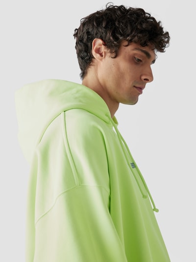 VETEMENTS Hoodie mit Label-Print Neon Gelb 6