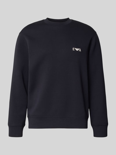 Emporio Armani Sweatshirt mit Label-Stitching Marine 2
