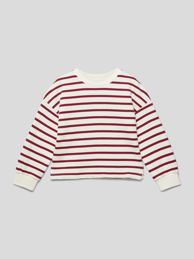 Mango Sweatshirt mit Streifenmuster Modell 'Stella' Rot 1