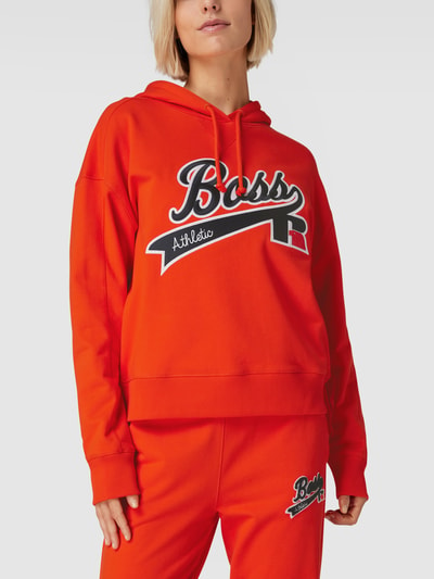 BOSS Hoodie mit Label-Stitching Orange 4