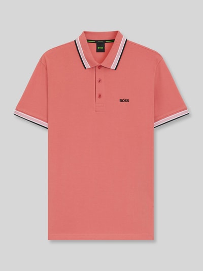 BOSS Green krój regular fit kołnierzyk polo z czystej bawełny model 'PADDY' Mocnoróżowy 2