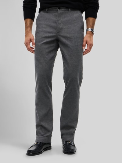 Tommy Hilfiger Slim Fit Gerade Hose aus Baumwoll-Mix mit Viskose-Anteil Modell 'DENTON' Hellgrau 4