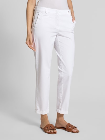 Cambio Slim fit broek met verkort model, model 'STELLA' Wit - 4