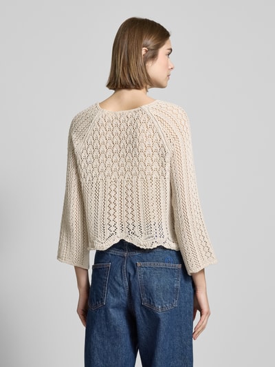 Only Cropped Strickpullover mit Baumwoll-Anteil Modell 'NOLA' Sand 5