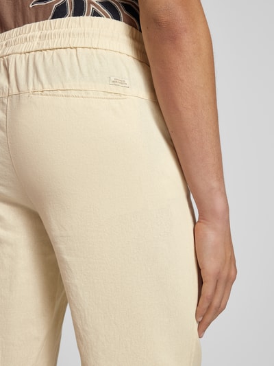 Blend Regular Fit Leinenhose mit Tunnelzug Modell 'BAY' Sand 3
