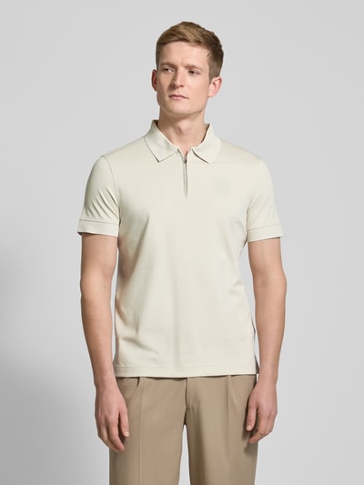 JOOP! Collection Poloshirt mit kurzem Reißverschluss Modell 'Brizio' Beige 4