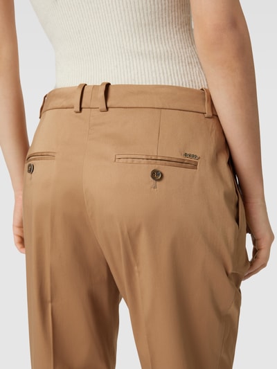 BOSS Stoffen broek met haakjessluiting, model 'Tetida' Camel - 3