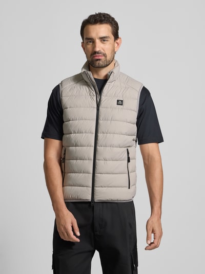 Marc O'Polo Regular Fit Steppweste mit Reißverschlusstaschen Hellgrau 4
