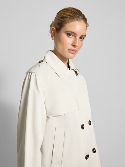 Jake*s Casual Trenchcoat mit Leistentaschen Offwhite 3