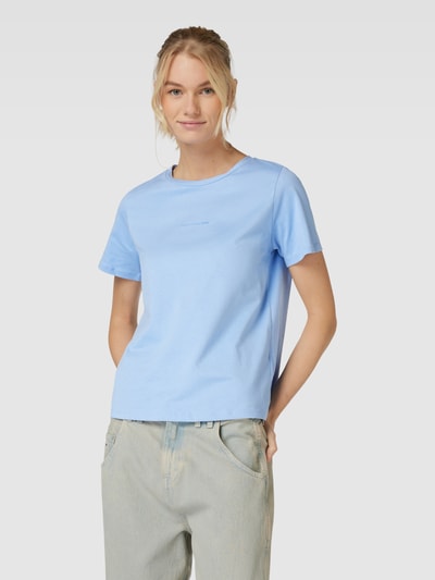 Marc O'Polo Denim T-shirt in effen design Lichtblauw - 4