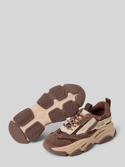 Steve Madden Sneaker aus Leder-Mix mit Logo-Print Modell 'Possession' Dunkelbraun 4