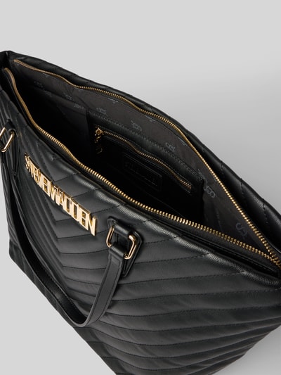 Steve Madden Shopper met labelapplicatie, model 'BJUDE' Zwart - 5