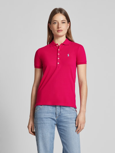 Polo Ralph Lauren Poloshirt mit Label-Stitching Modell 'JULIE' Pink 4