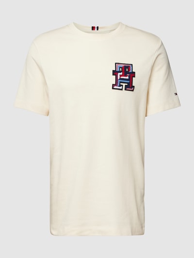 Tommy Hilfiger T-shirt met labelmotief Beige - 2