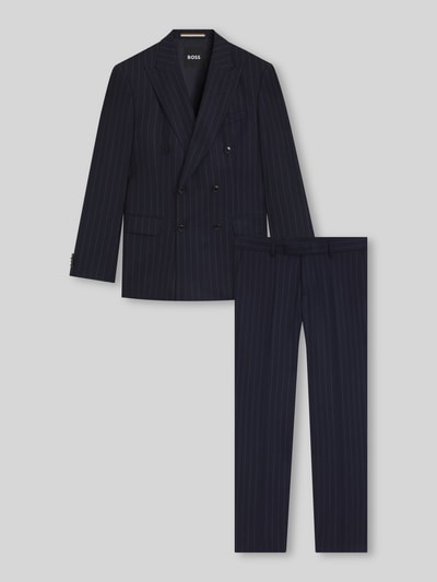 BOSS Slim Fit Anzug aus reiner Schurwolle Modell 'H-HUGE' Marine 2